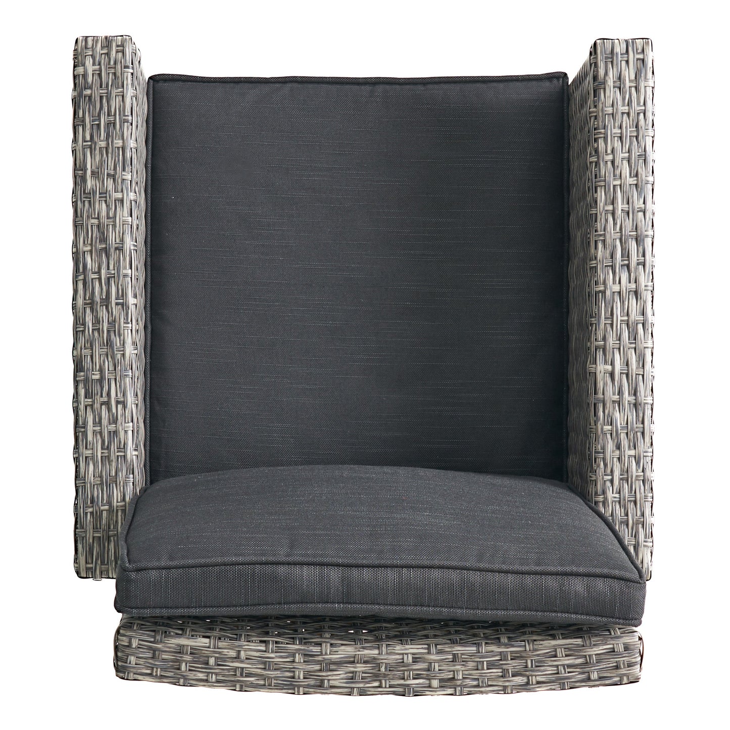 30" Outdoor Wicker Swivel Barstool with Water Resistant Cushion