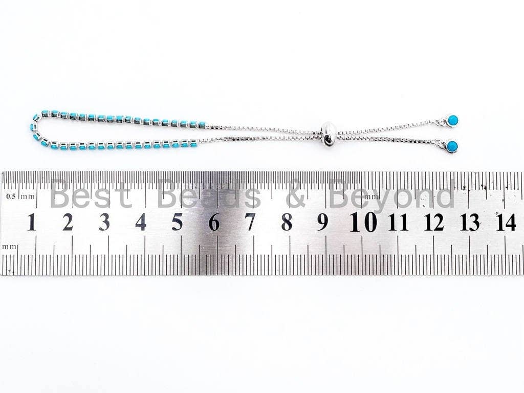 NEW Style Adjustable Bracelet, CZ Pave Turquoise Stud Bracelet Gold/Silver/Rose Gold/Gunmetal, Bridal Bracelet Jewelry,,SKU#P48C