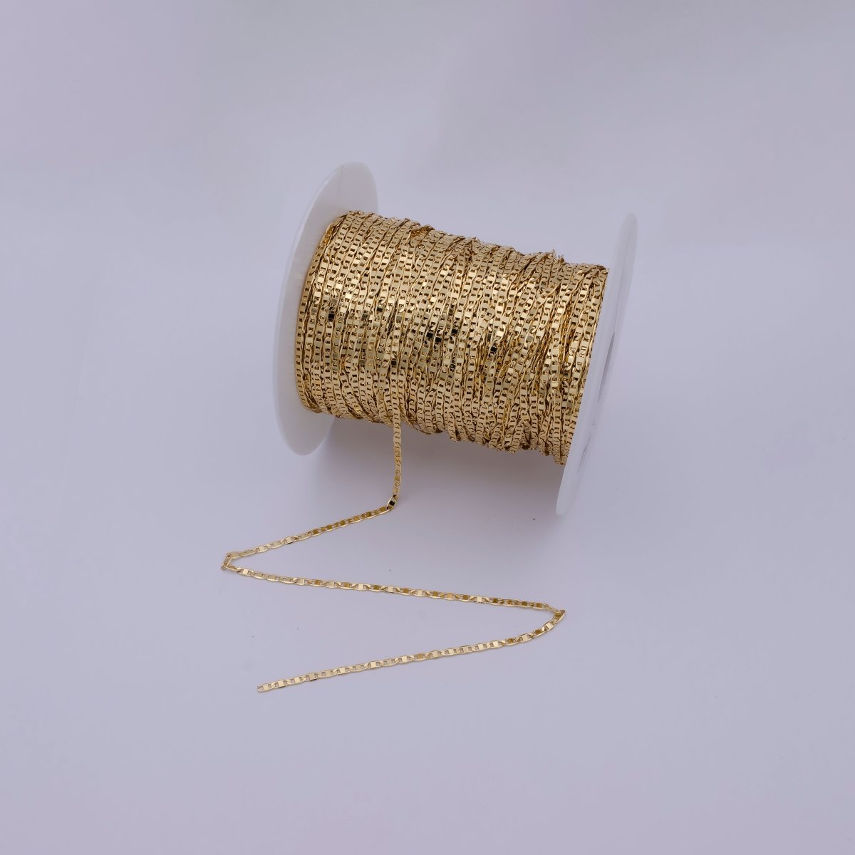 24K Gold Filled Anchor Chain by Yard, Gold Mariner Chain by Yard, Wholesale Roll Chain for Jewelry Making, Silver Mariner Unfinished Chain | ROLL-586, ROLL-738 Clearance Pricing