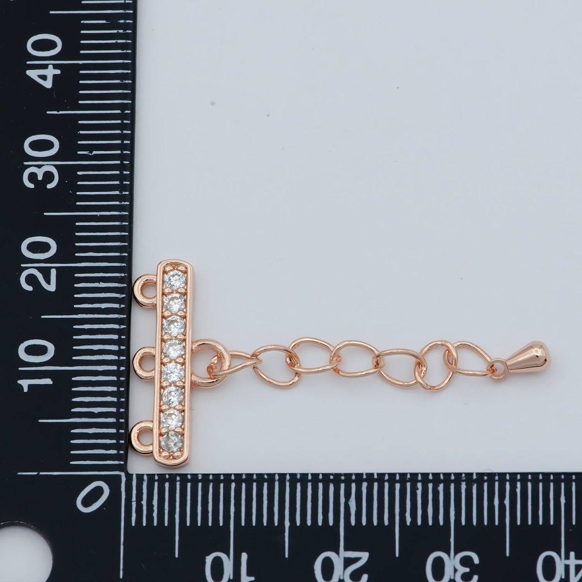 24K Gold Filled Cubic Zircon Crystal Lobster Clasp Necklace Layer Chain Extender L-394 L-395