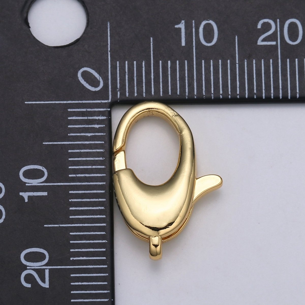 24K Gold Filled 20mm Lobster Clasp with Rings For DIY Jewelry Making Supplies For Necklace Bracelet L-174 K-123