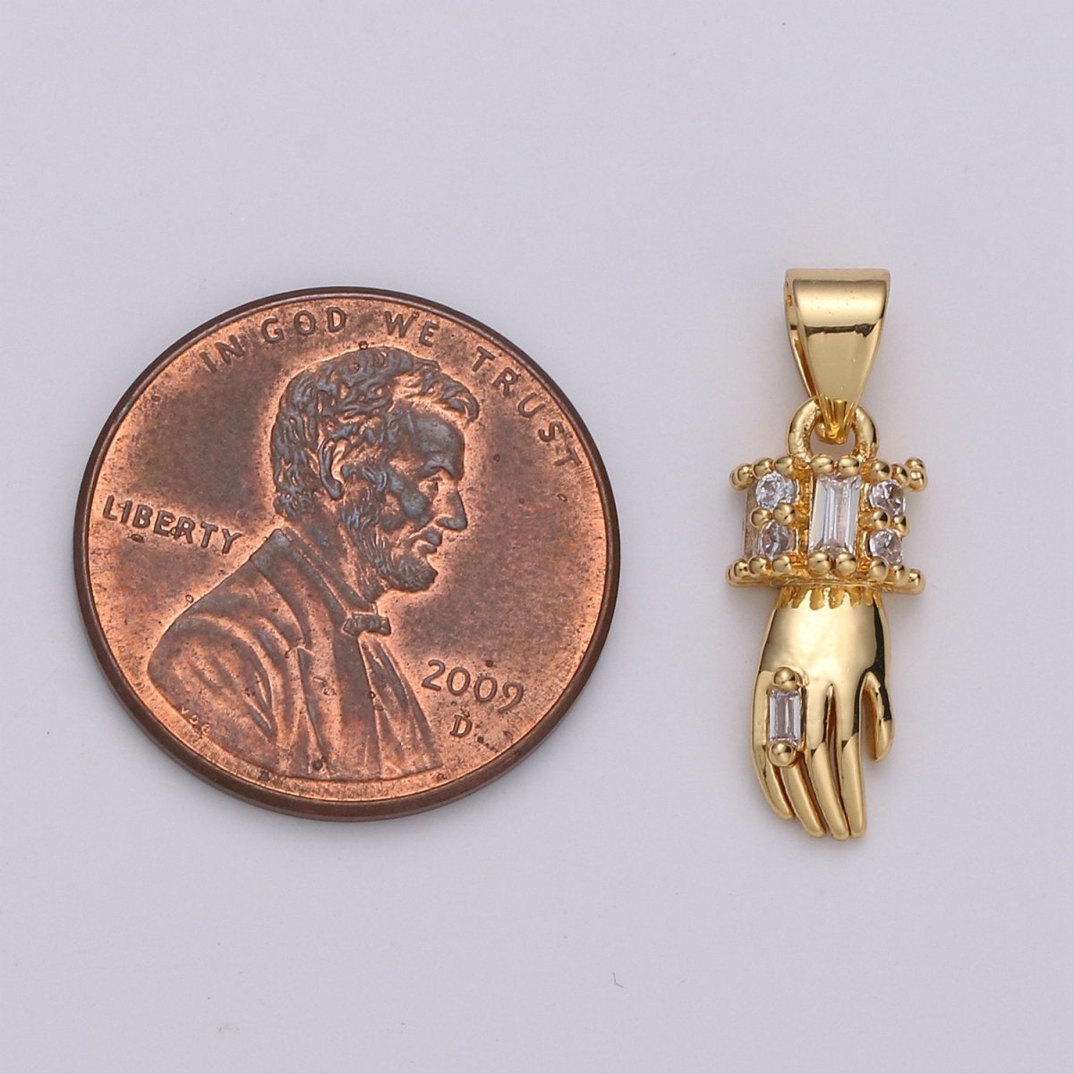 24k Gold Filled Micro Pave CZ Heart Pendant Charm, Gold Hand Micro Pave CZ Pendant Charm, Gold Filled Pendant, For DIY Jewelry I-802