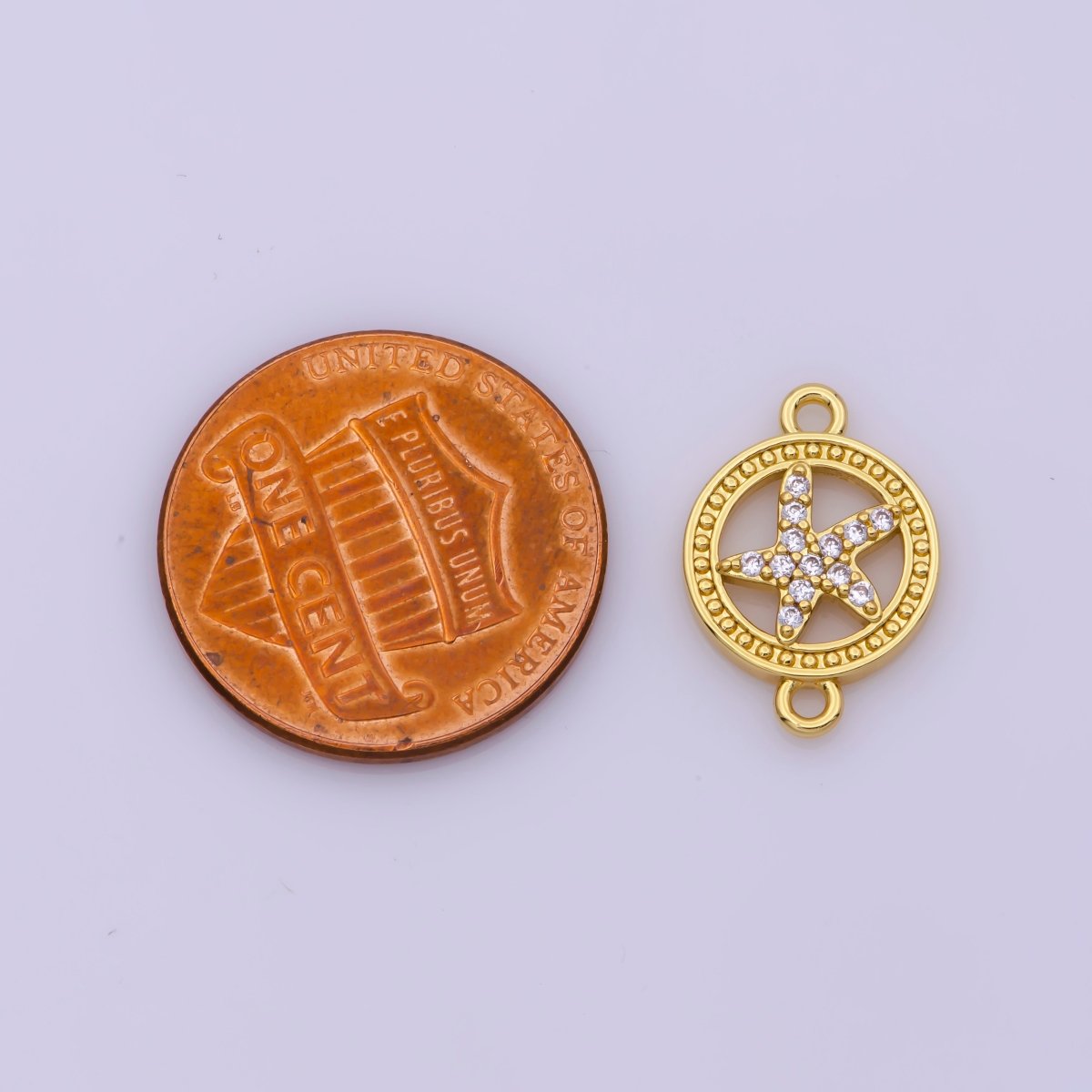 24k Gold Filled Starfish Connector, Star Fish Connector for bracelet necklace earring Supply Y-408