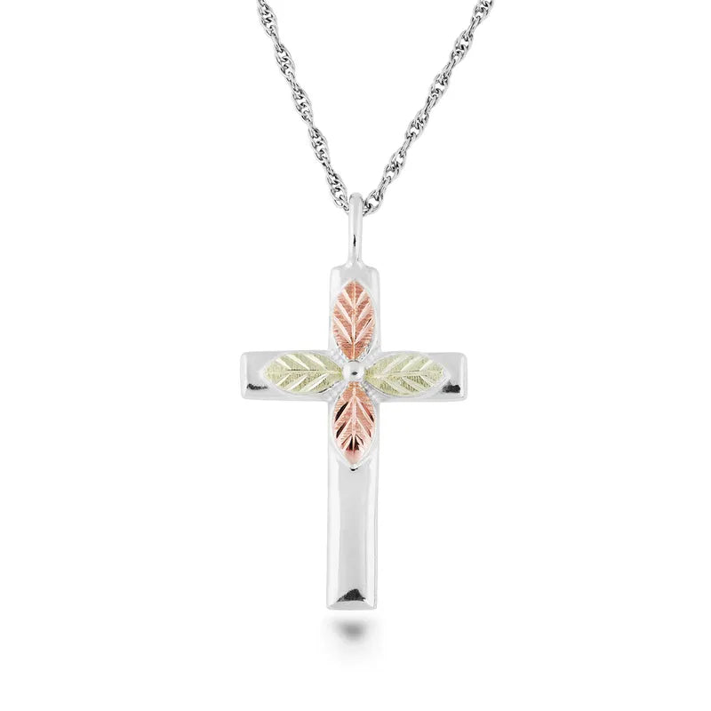 Four Leaf Cross - Black Hills Gold Pendant