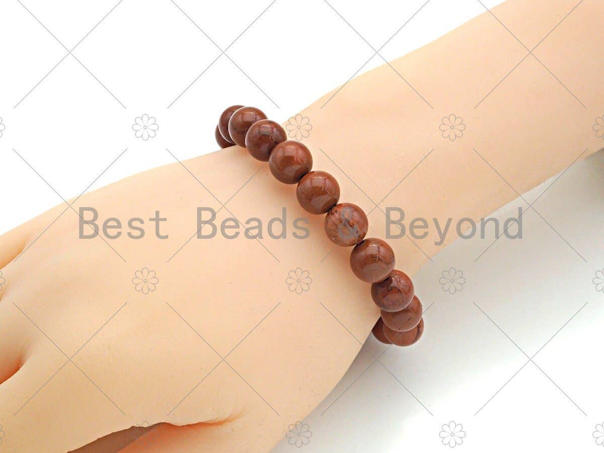 Natural Red Creek Jasper Stretchy Bracelet