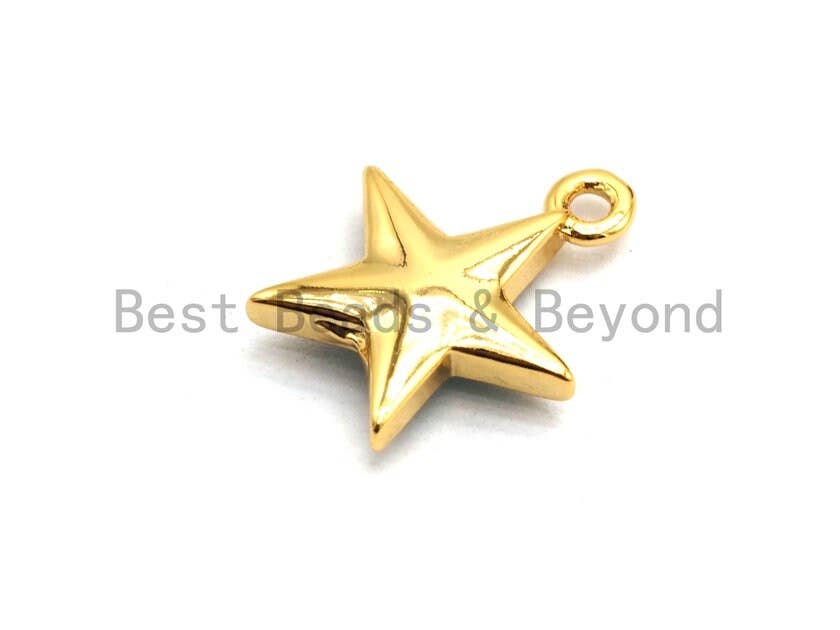100% Natural Aqua Blue Color Five Star Shell Charm, Blue Shell Pendant, Shell Jewelry, Star shape Charm, 11x13mm,SKU#Z338