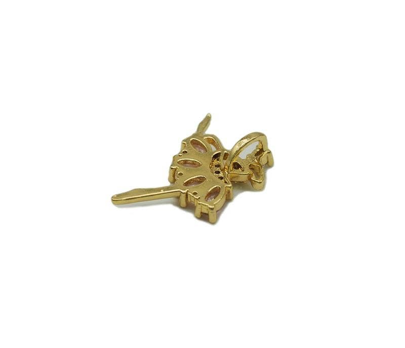 Colorful CZ Ballet Dancer Charm, Sku#JL116