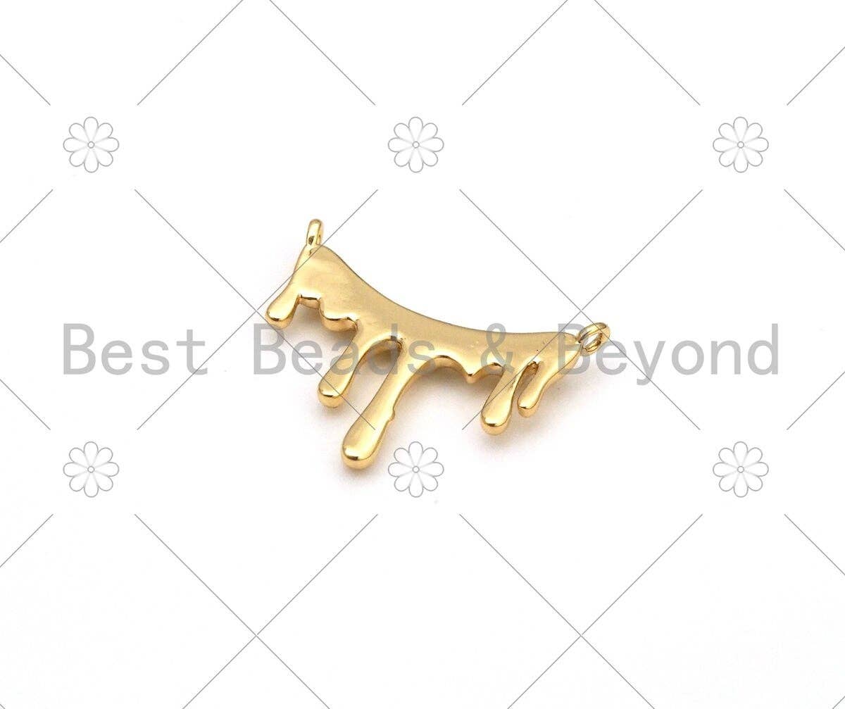 Flame Shape Pendant, 18K Gold Filled Flame Charm, Necklace Bracelet Charm Pendant,22x17mm,Sku#F1423