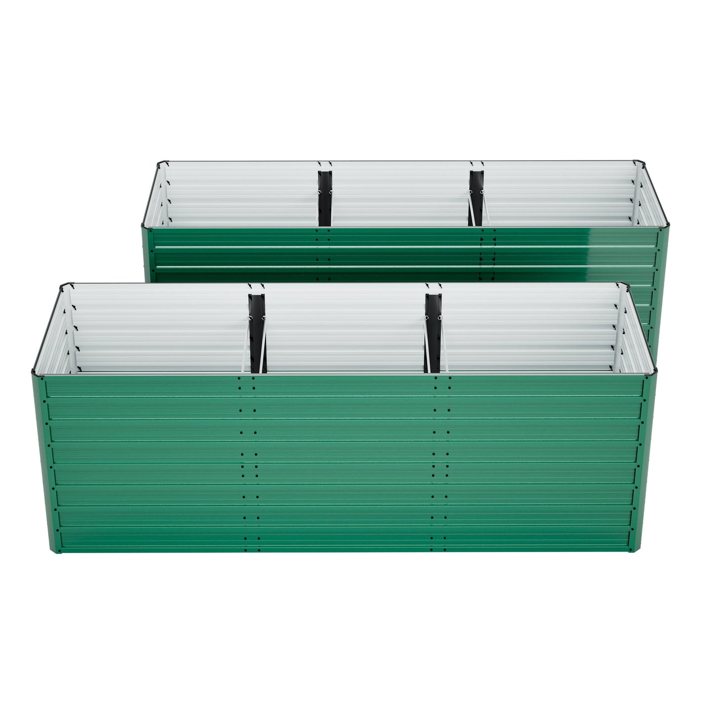 2-Pack 93.7"x31.5"x32.3" Raised Garden Bed