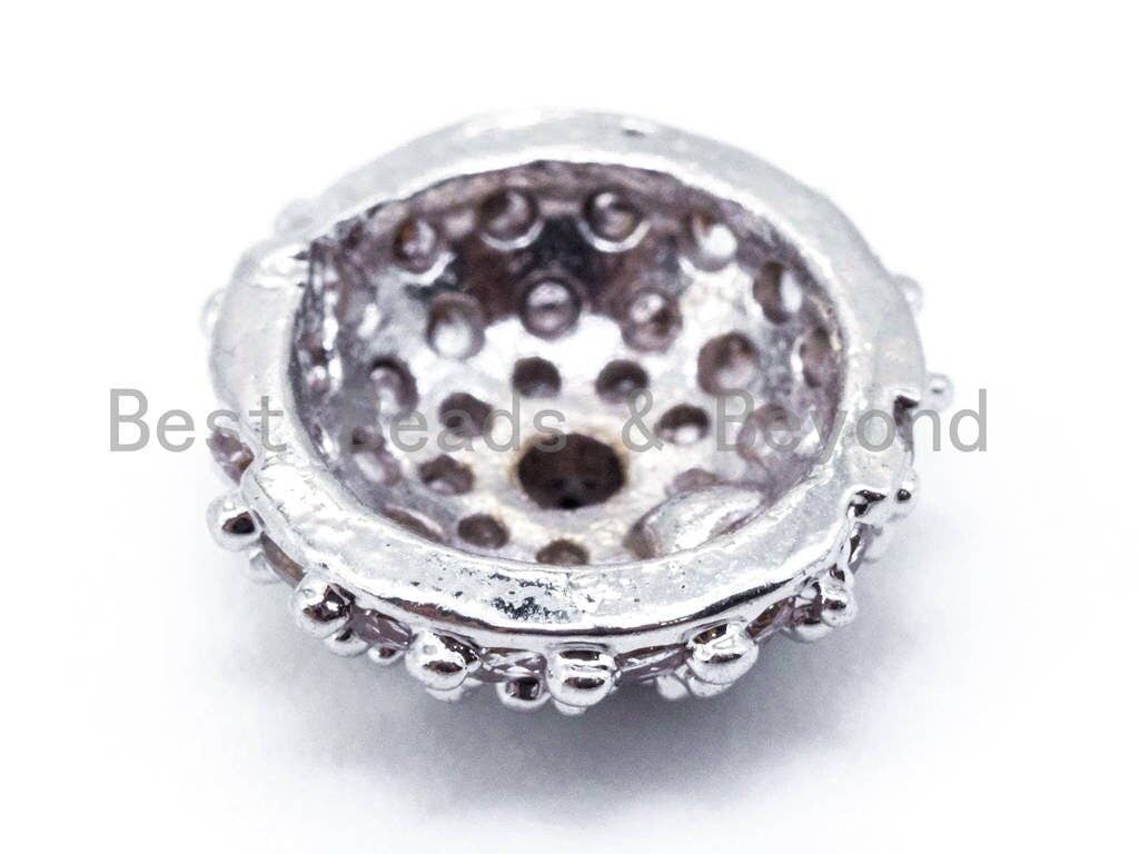 CZ Micro Pave Tassel Cap/Round Beads Cap, 3x8mm, sku#C33