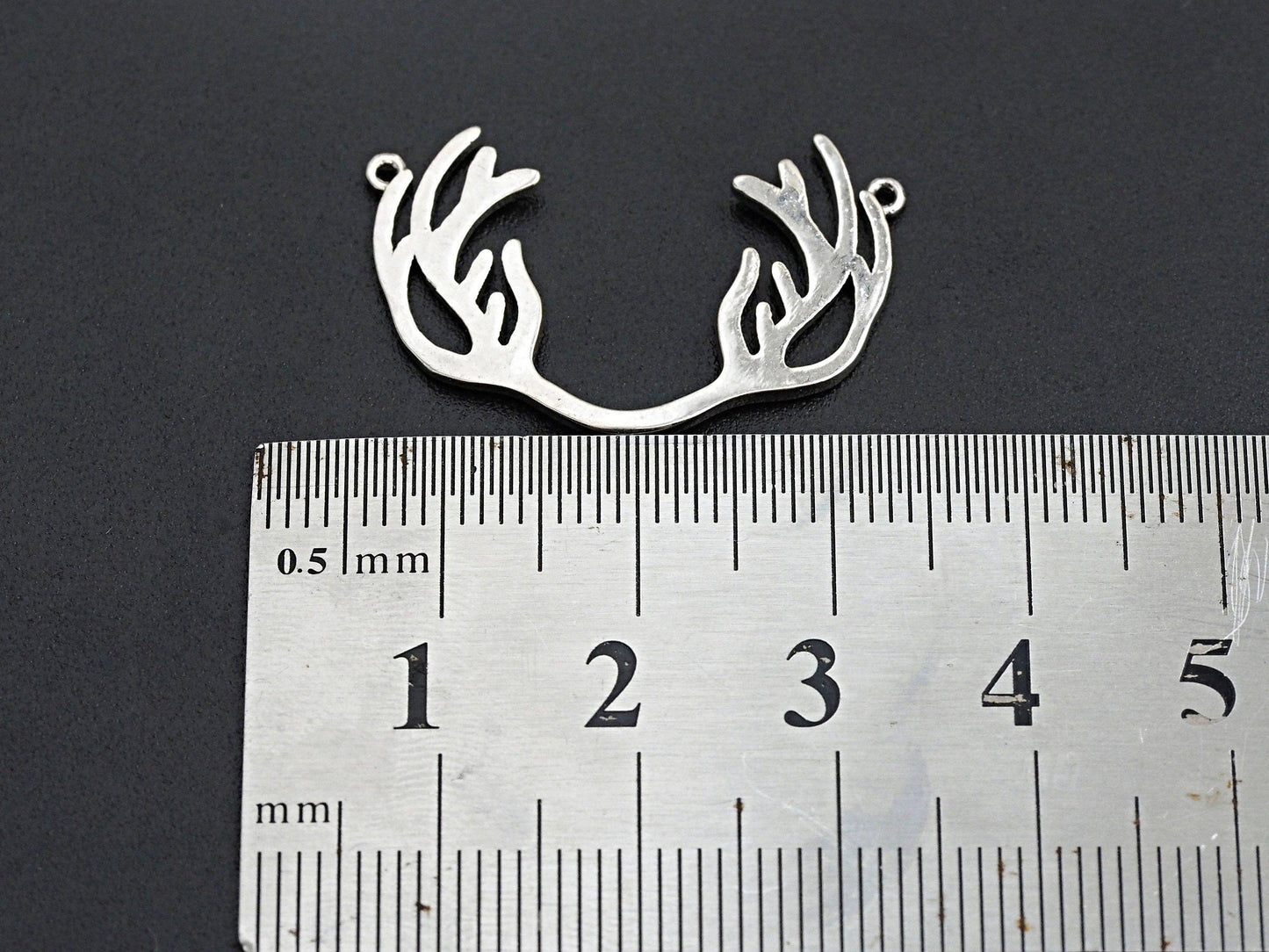 Antler Shape Pendant/Charm, Anteler Pendant, Silver/Gold/Black/Rose Gold Tone, 18x27mm,Sku#Z582