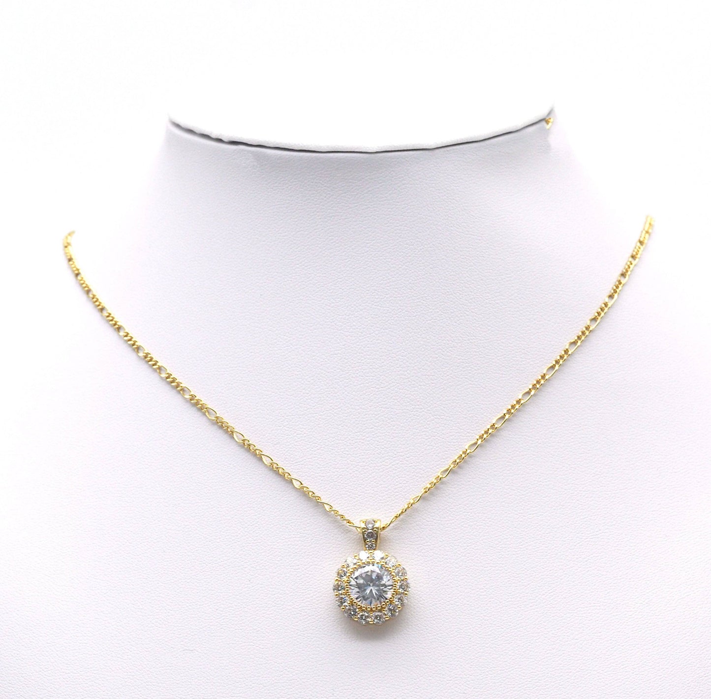 Large Round CZ Flower Charm, Sku#LK664