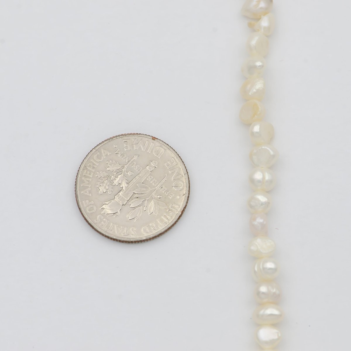 3.4-5.8mm AAA Tiny Seed Natural White Potato Freshwater Pearl Beads Genuine Tiny Freshwater Pearl Beads | WA-815 Clearance Pricing