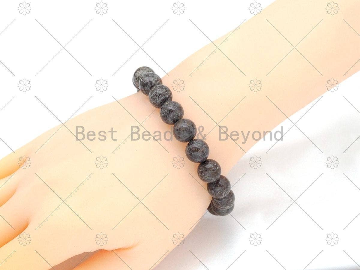 Natural Brown Snowflake Stretchy Bracelet