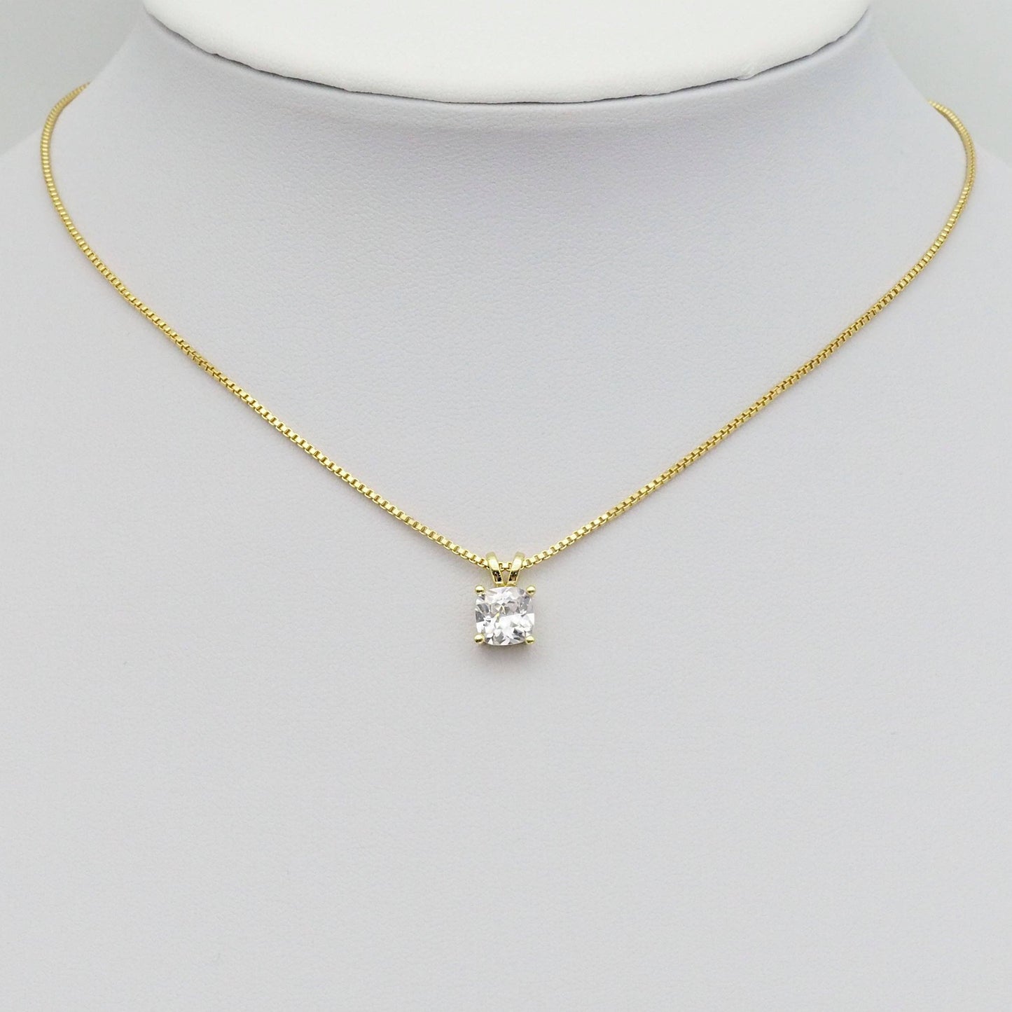 Gold Big Clear CZ Diamond Charm, Sku#LK867