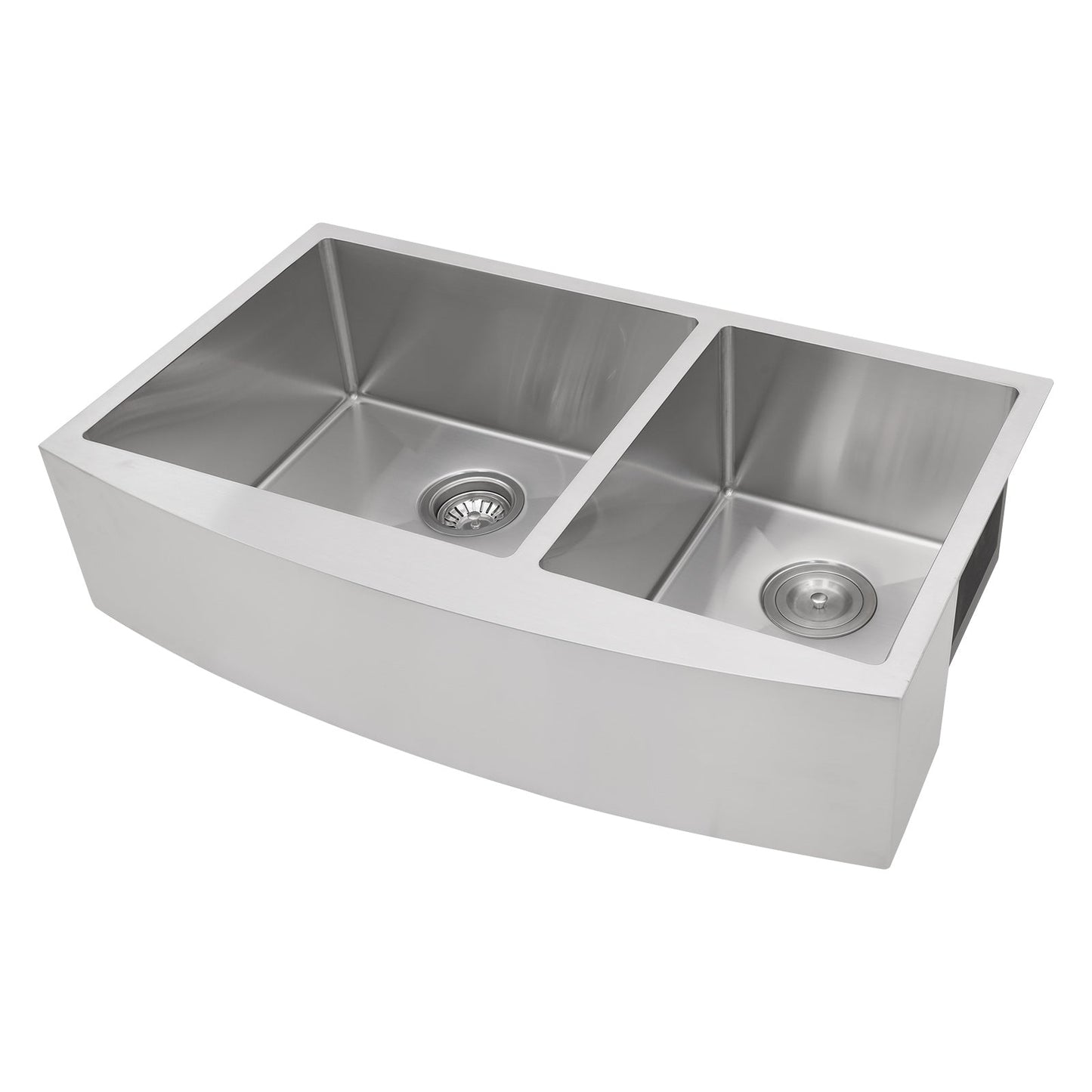 Double Bowl Farmhouse Kitchen Sink - 33"x20" Stainless Steel