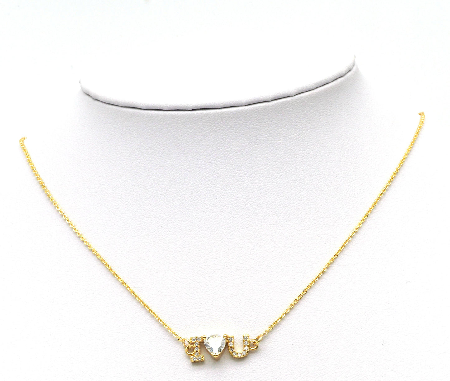 CZ I Love You Heart Connector, Sku#LK602