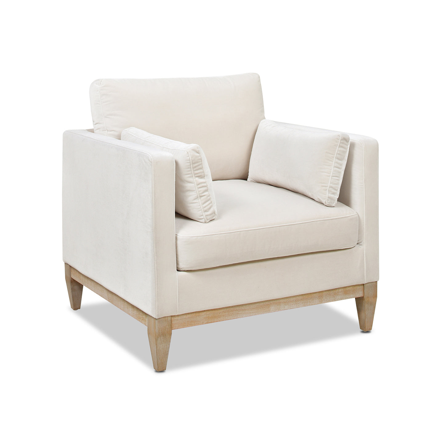 Knox 36" Modern Farmhouse Arm Chair in French Velvet