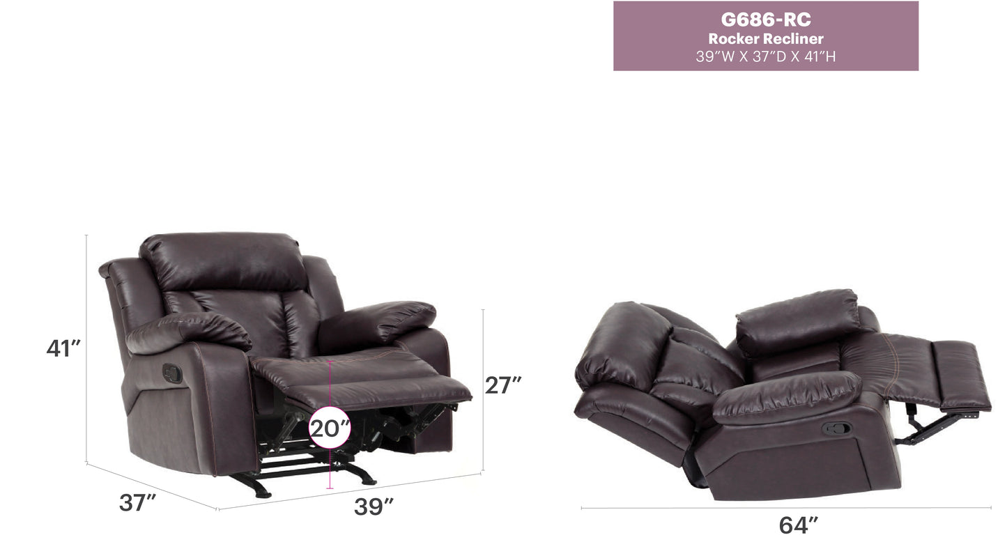 Cozy Casual Rocker Recliner