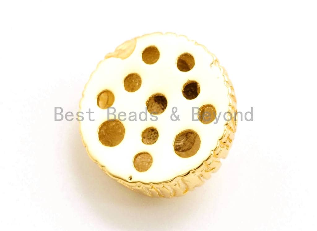 CZ Micro Pave 13mm Lion Head Animal Beads,CZ Spacer Beads in Gold Black Silver Rose Gold Finish,Men's Jewelry Findings, 1pc/2pcs sku#G175