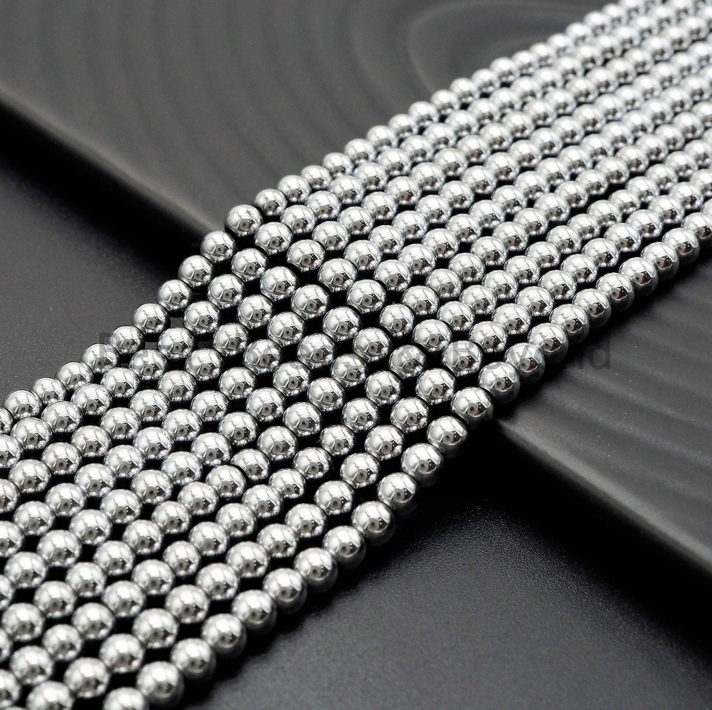 Darker Silver Hematite Beads-2mm/3mm/4mm/6mm/8mm/10mm, sku#s117