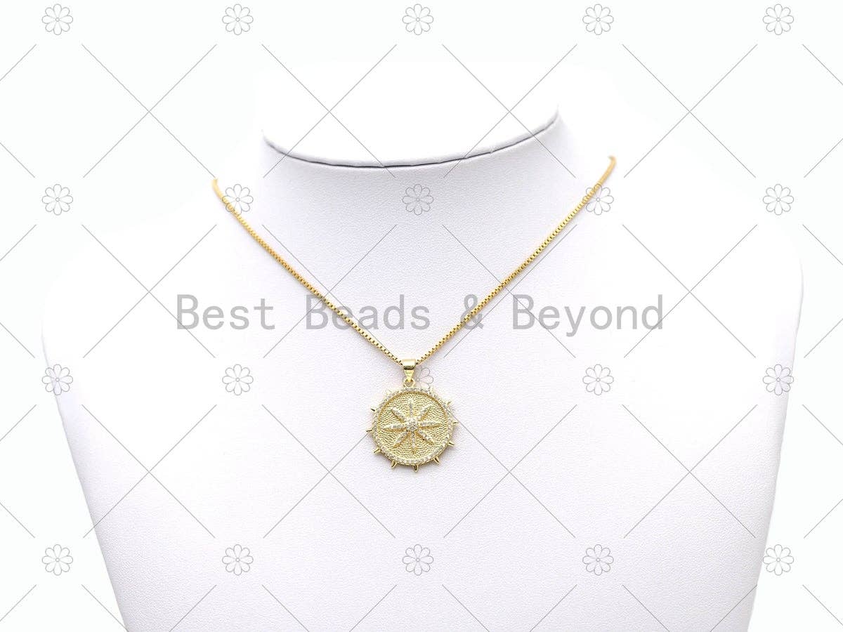 CZ North Star Charm, Sku#LK566