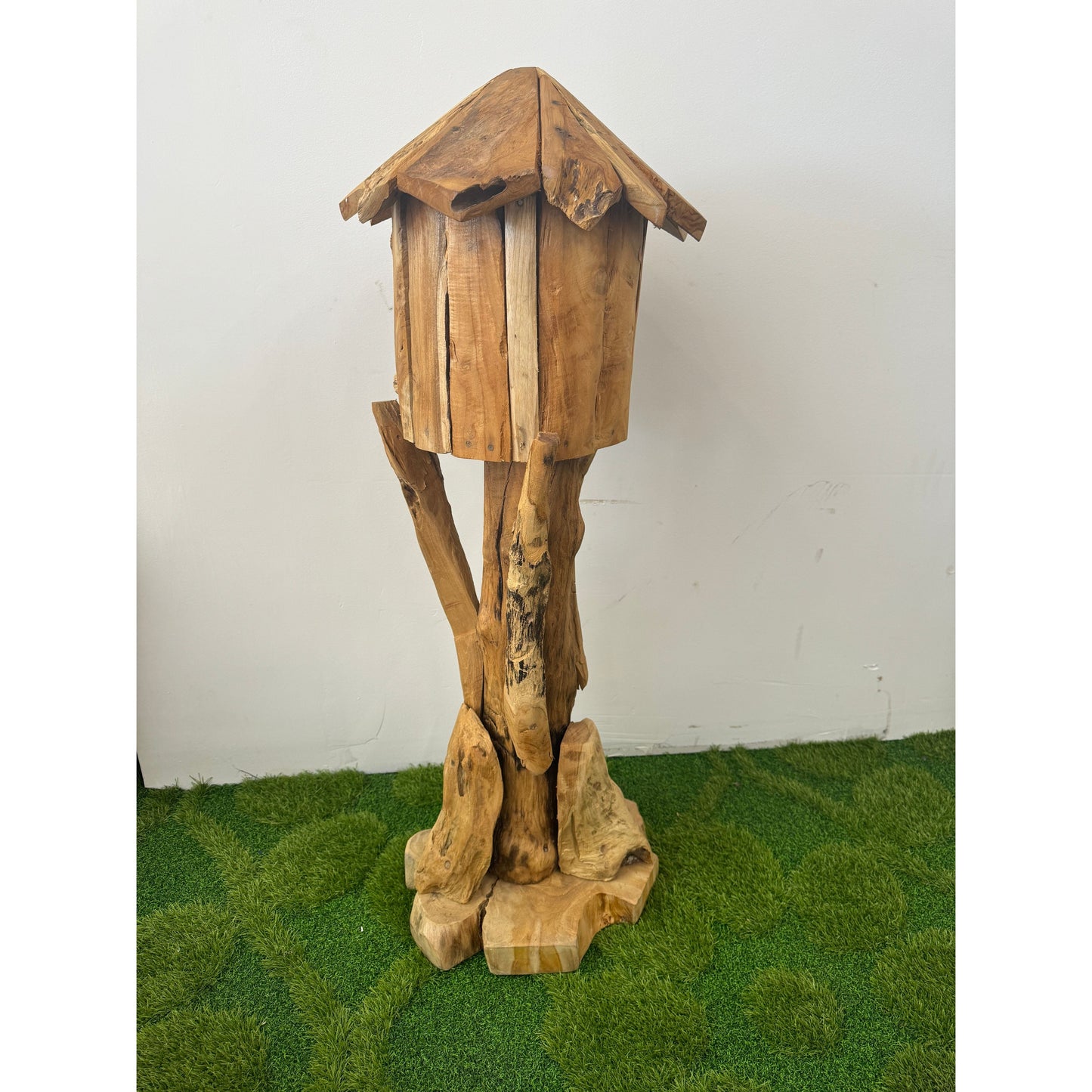 Hand Carved Teak Bird House