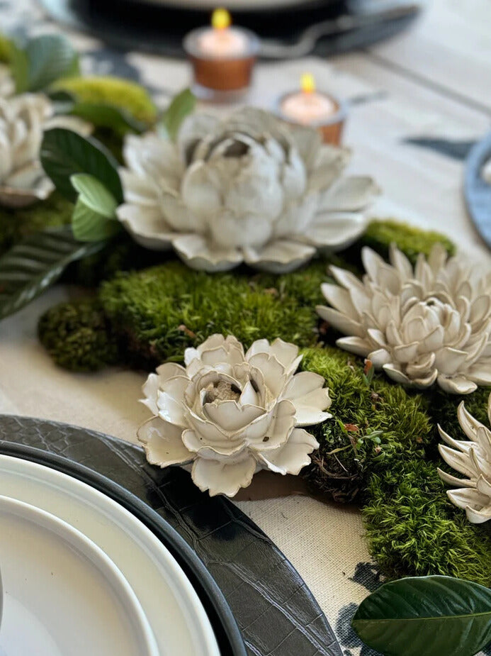 Ceramic Ivory Comanche Peony