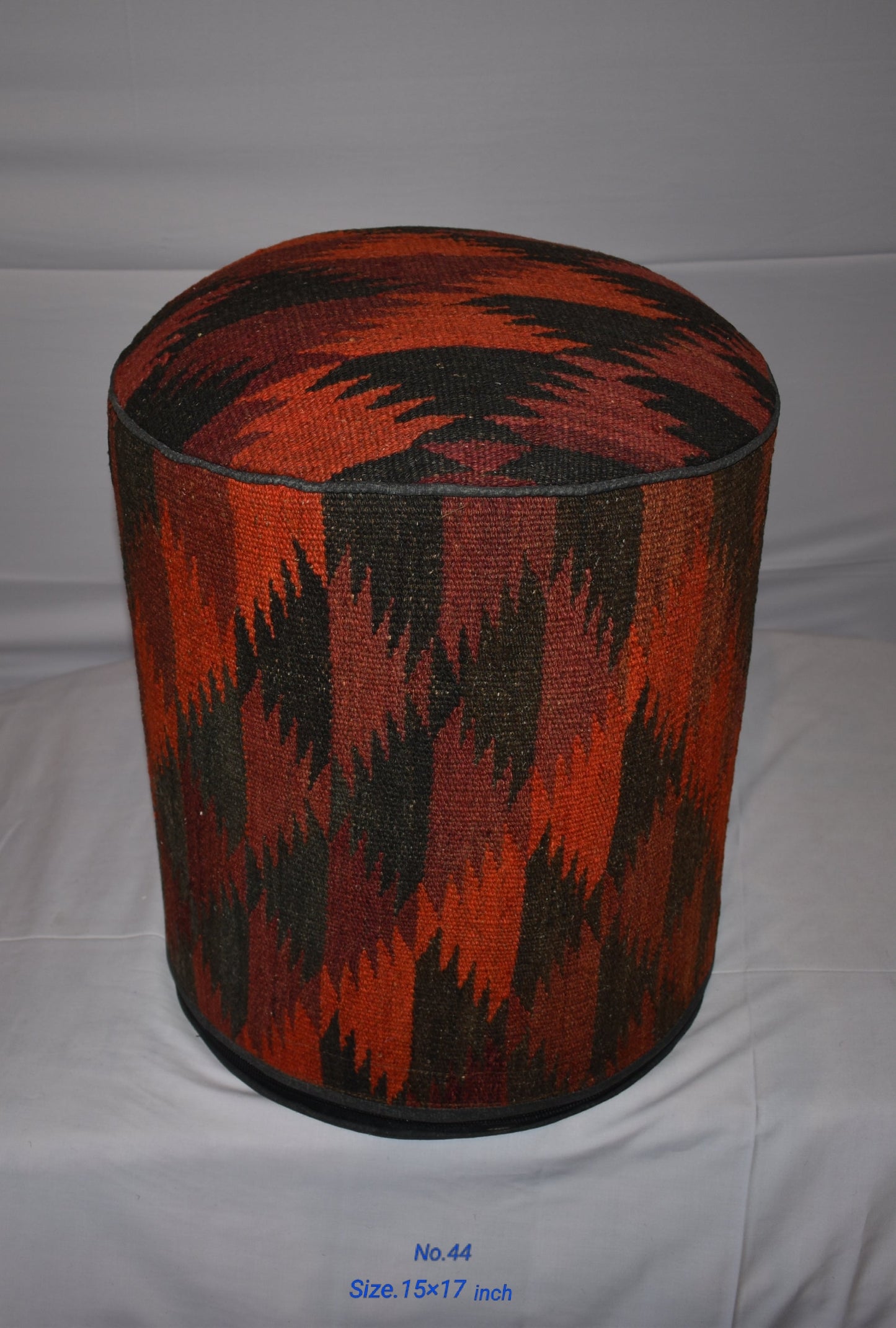 One of a Kind Kilim Rug Pouf Ottoman foot stool - #44