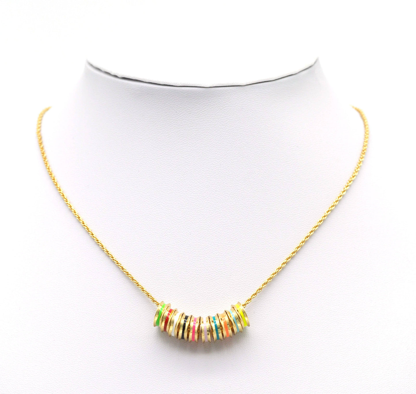 Large Hole Enamel Round Spacer Beads, Sku#LK654