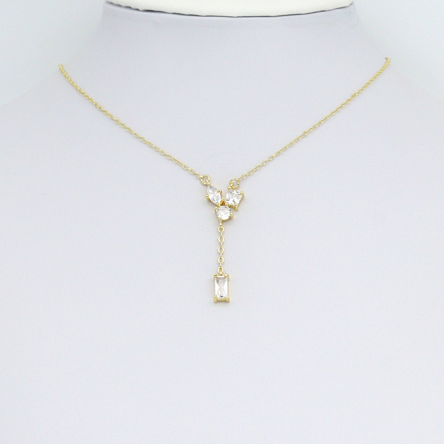 CZ Oval Square Round Rectangle Connector Charm Pendant, Sku#LK1091