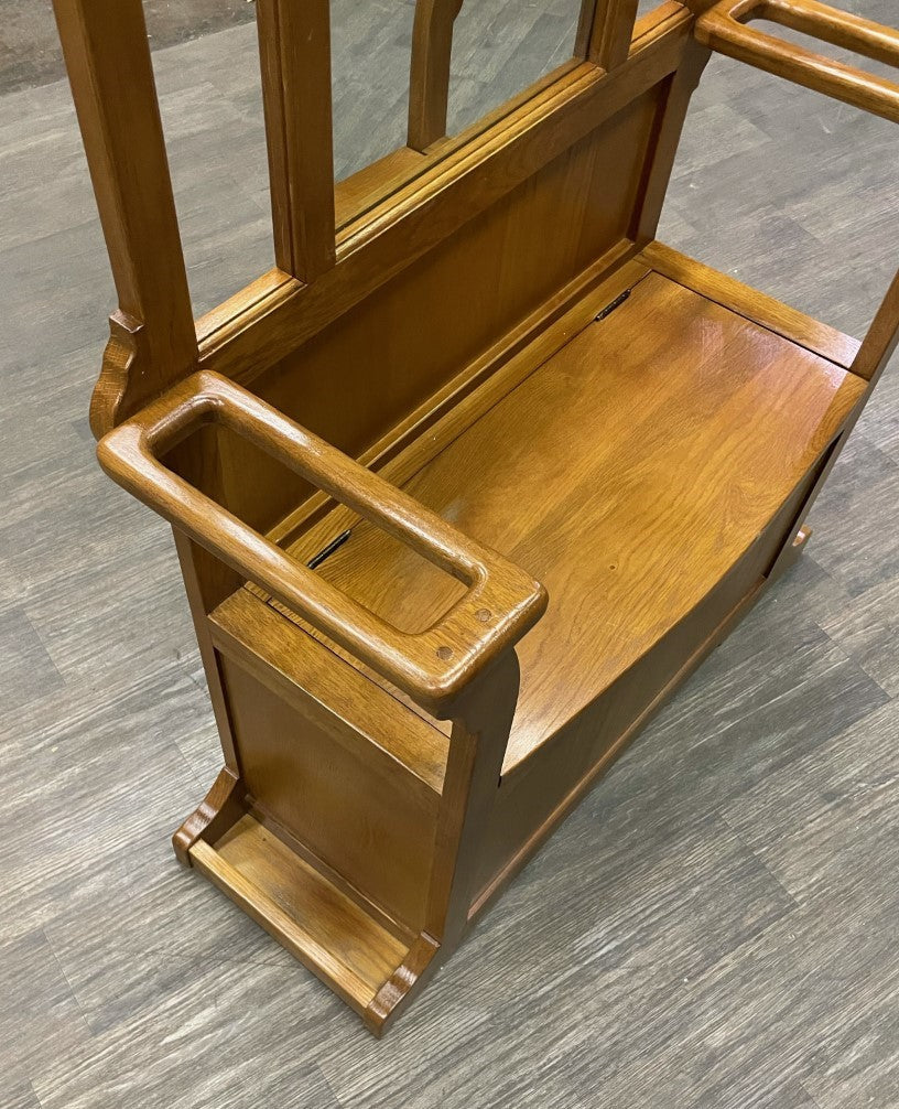 Oak Hall Tree with Storage Trunk