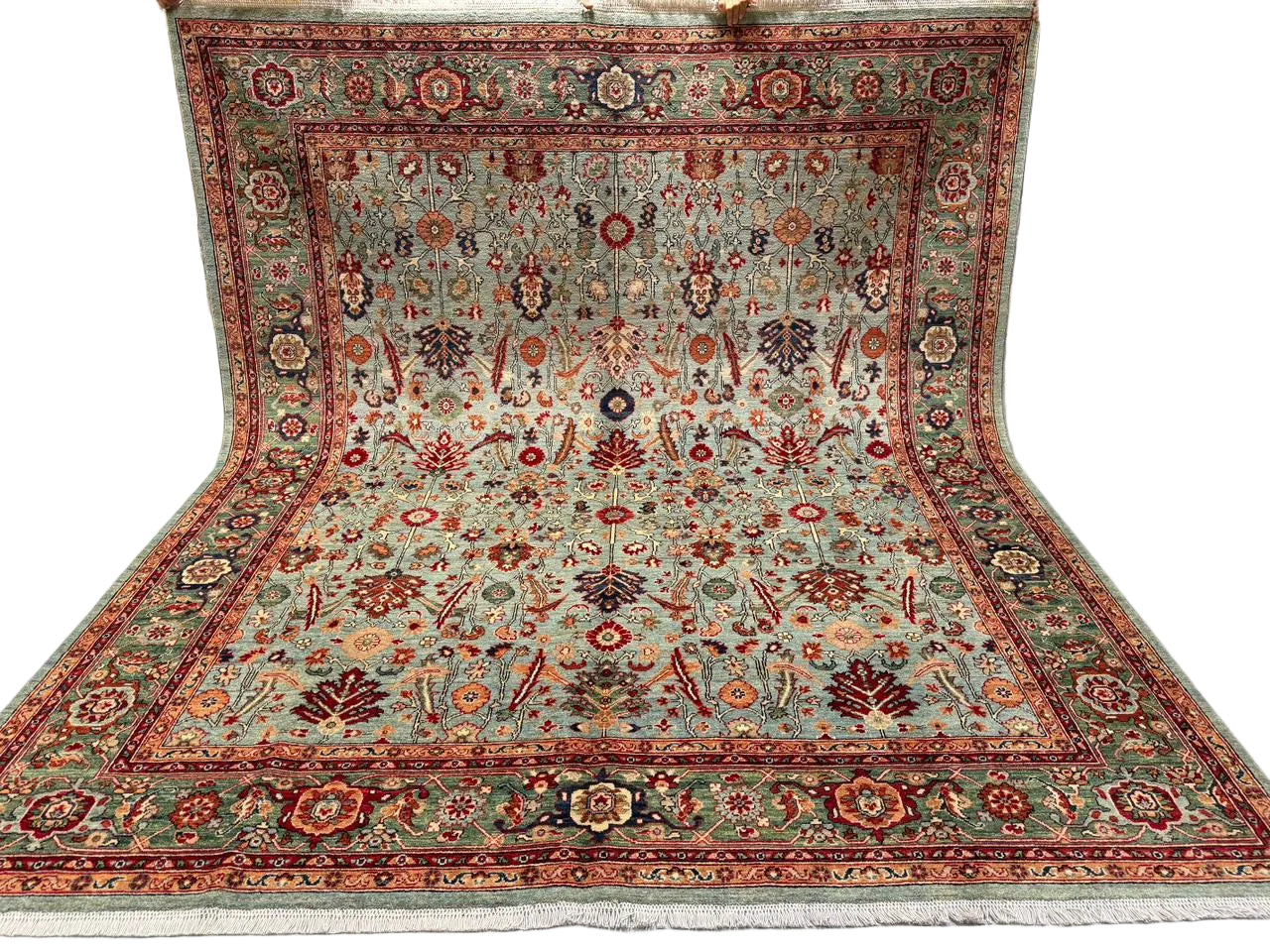 Hand-Knotted Vegetable Dye Sultanabad Rug from Pakistan, 8' 5" x 10'