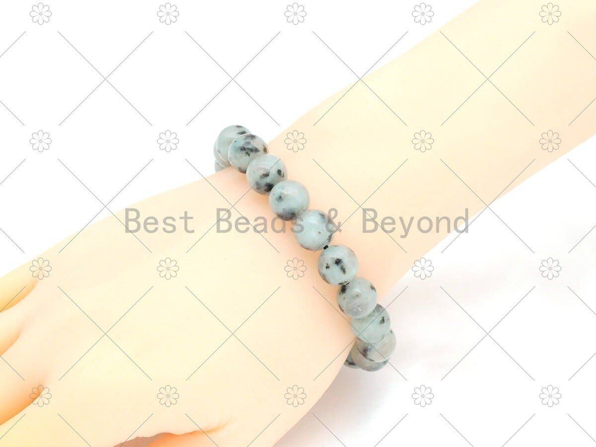 Natural Kiwi Agate Stretchy Bracelet, EF65