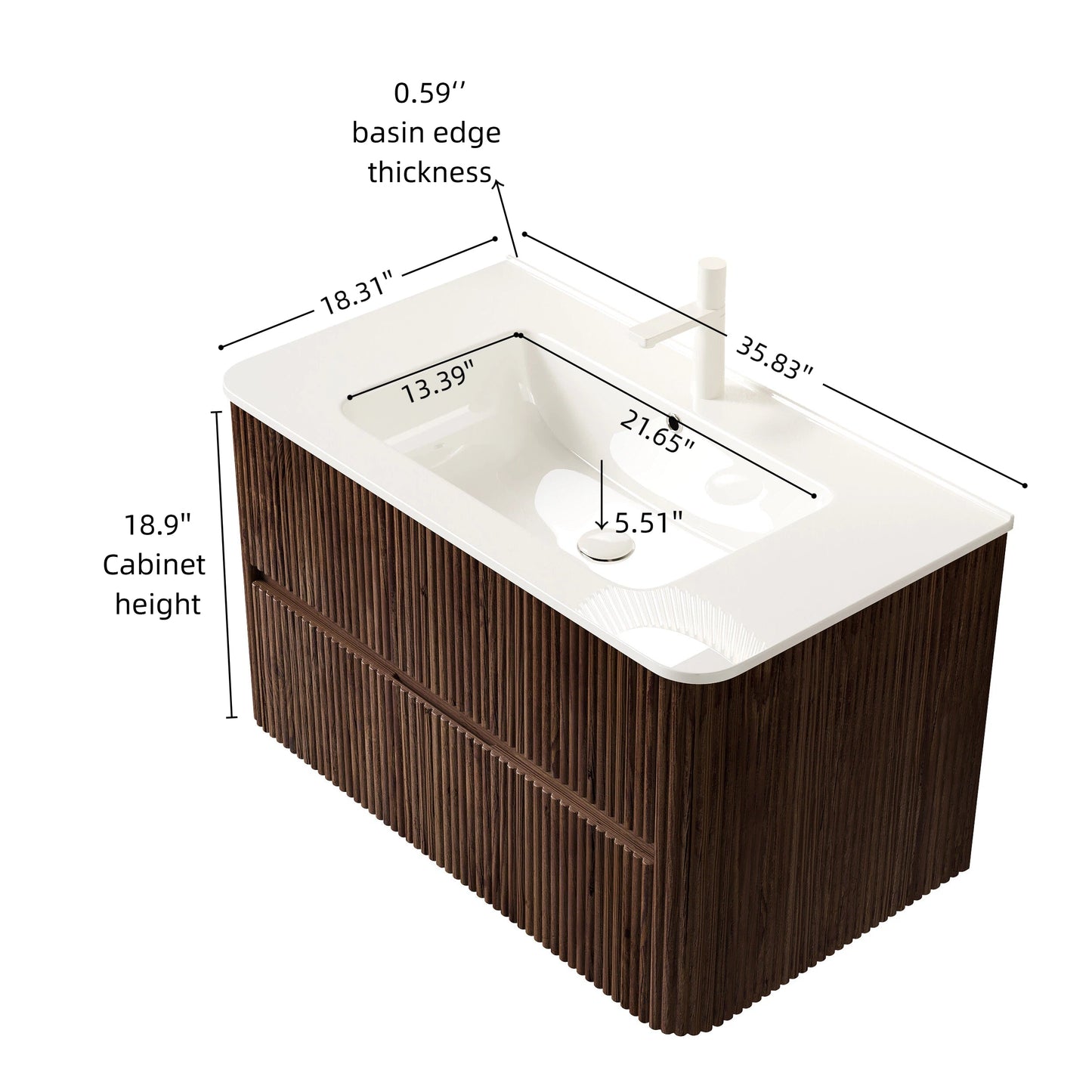Noor 36" Bathroom Vanity with Sink