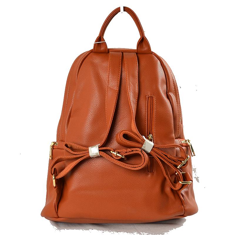 Elegant Soft PU Leather Bag Casual Shoulder Women's Backpack