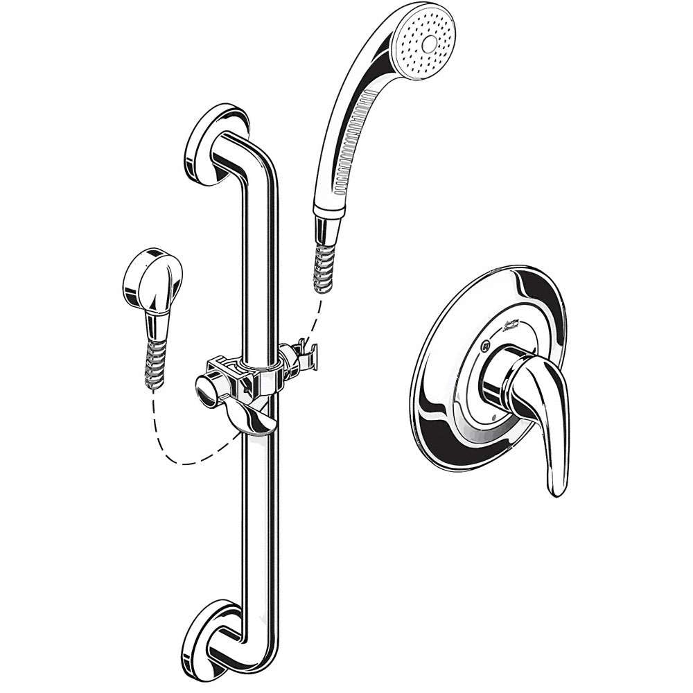 American Standard 1662.SG221 Trim Multi Function Hand Shower, Polished Chrome