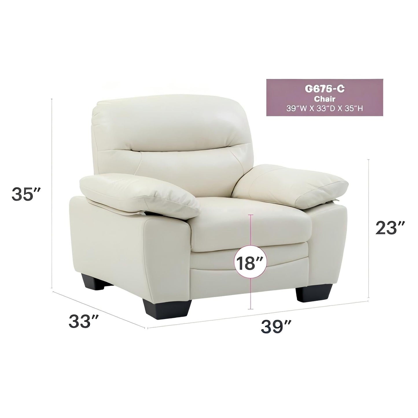 Marta G675-C Chair , PEARL