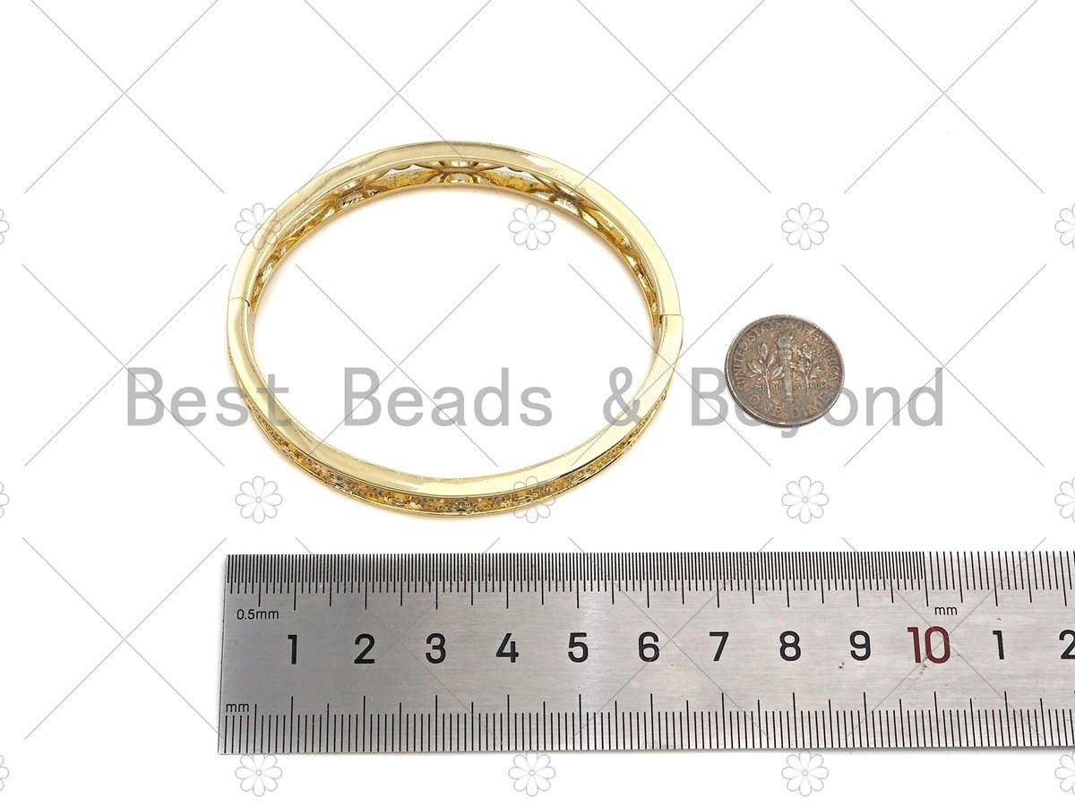CZ Evil Eye Bangle Bracelet, Sku#X172