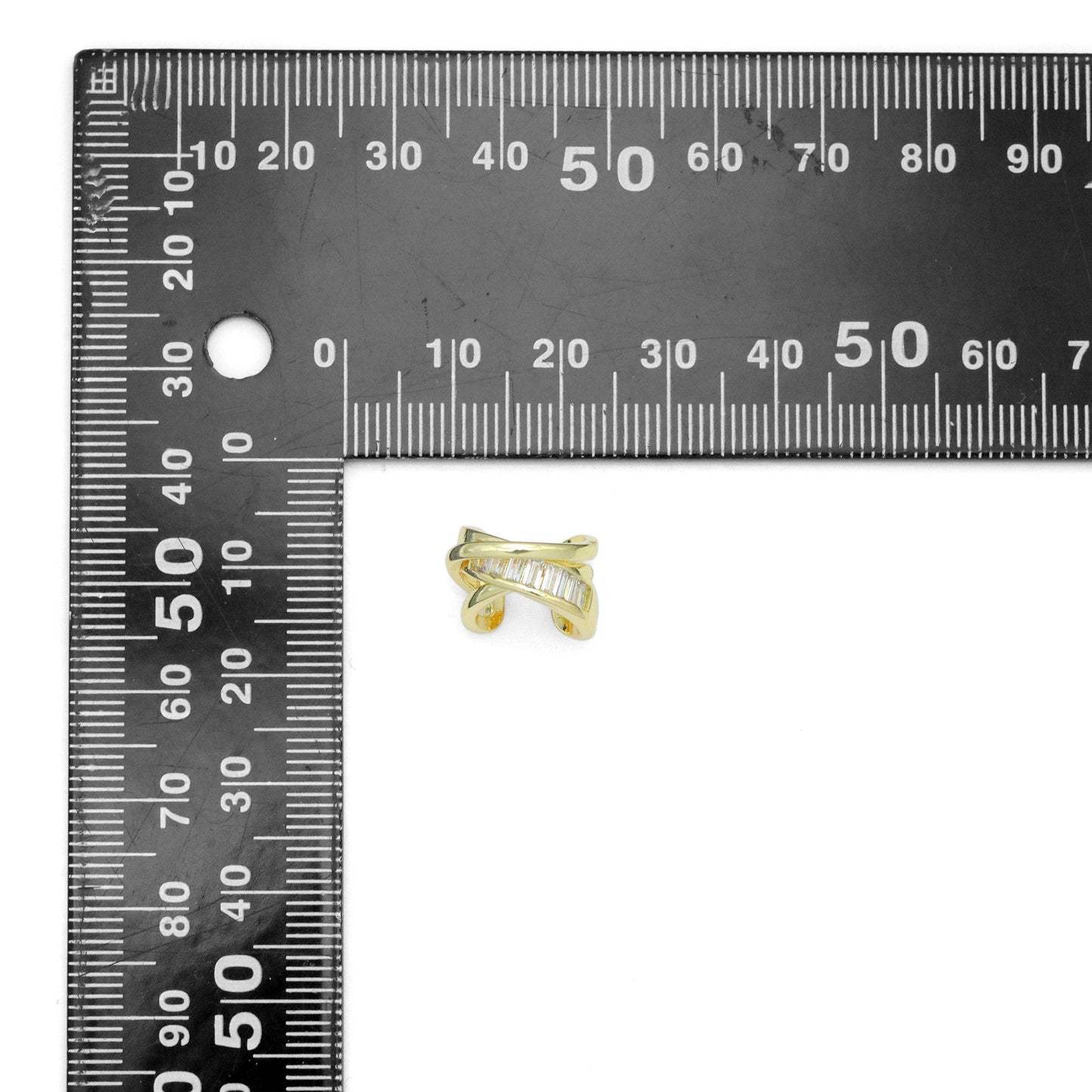 Gold Baguette CZ ear cuff, Sku#LX712