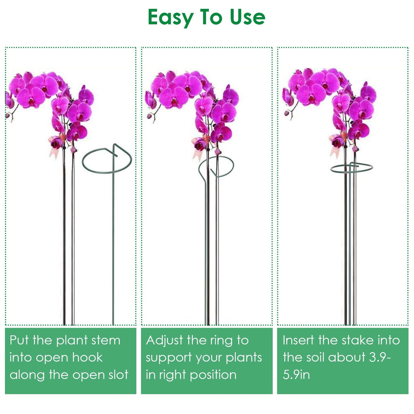 Garden Plant Support Stakes for Single Stem