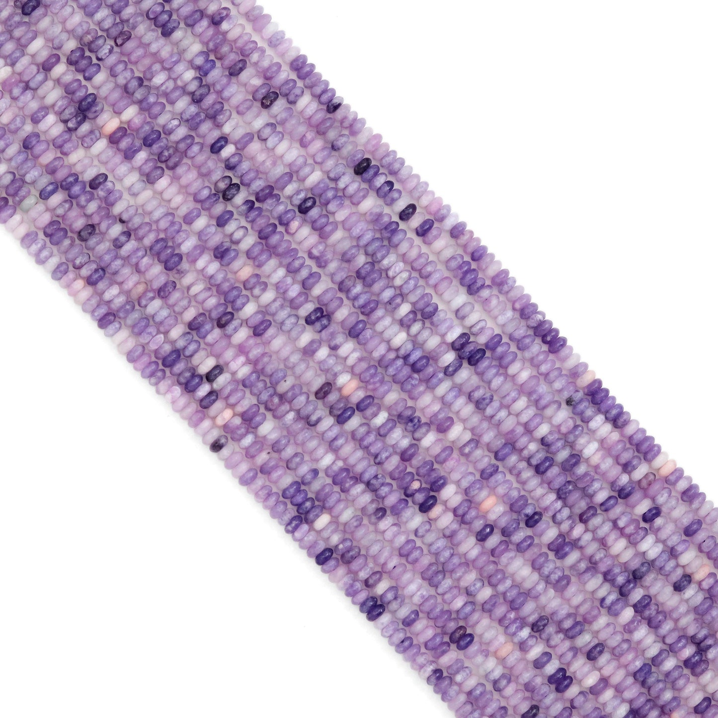 2x4mm Rondelle Smooth Lavender Jade Beads, Sku#U1958