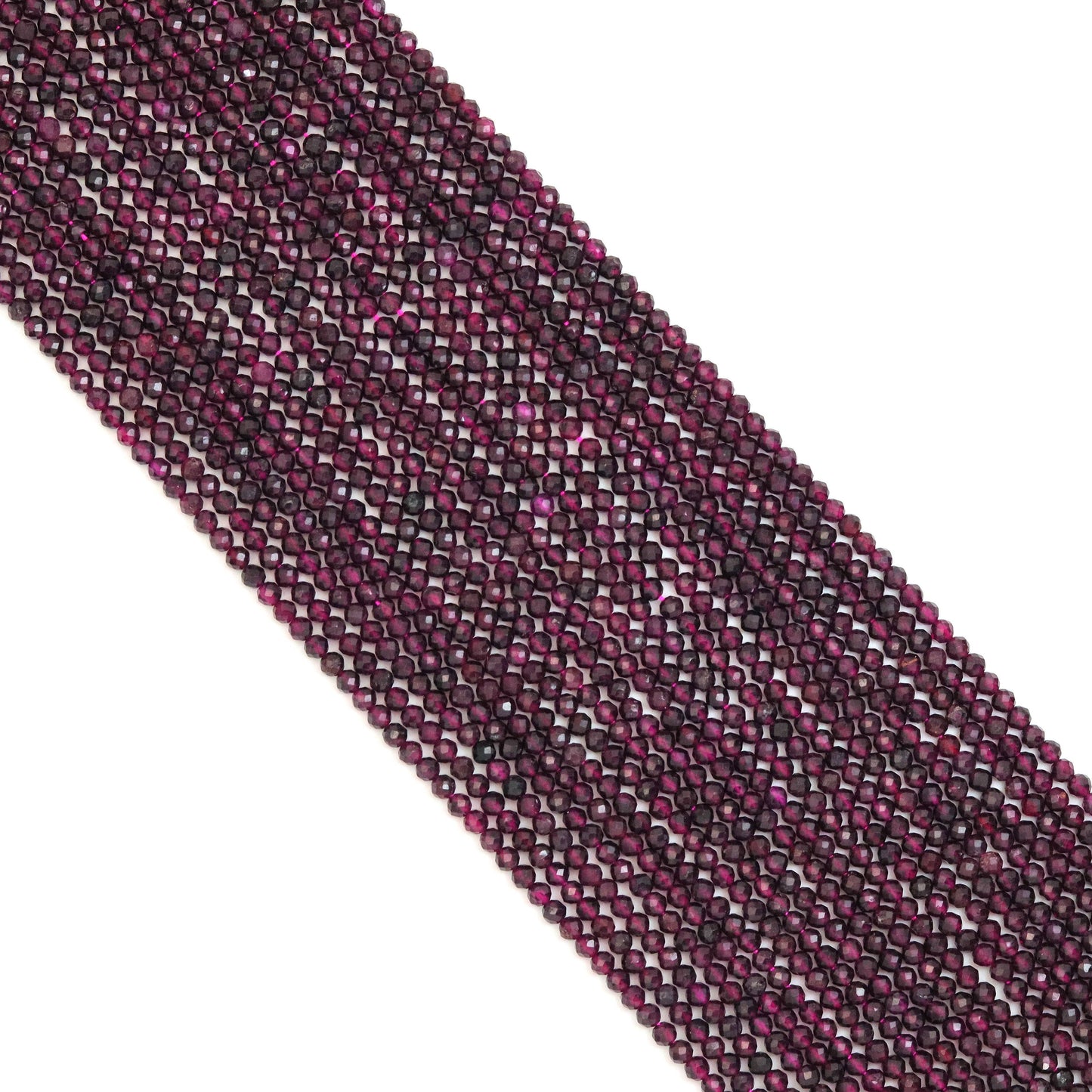 Genuine Garnet Round Faceted Beads, Sku#U1906