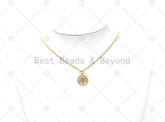CZ Life Tree Charm, Sku#LK548