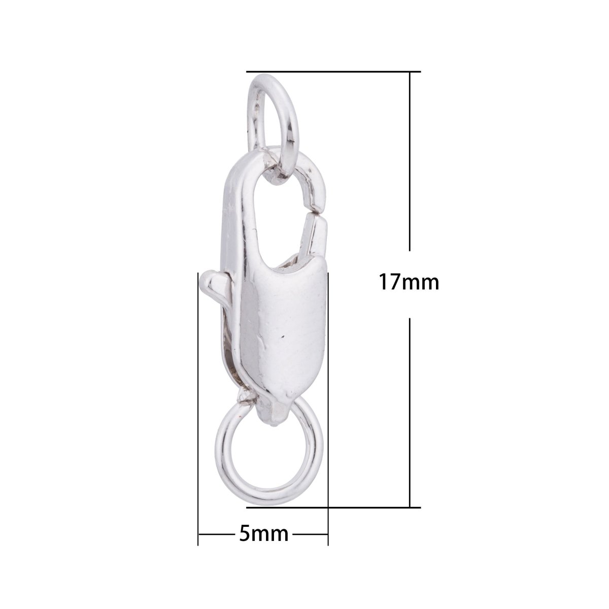 1PC Silver Hook End Clasp, Bracelet End Cap, Tips, Beading Clasp, Bracelet Supplies, Necklace Clasp, Bracelet Finding for Jewelry Making K-083