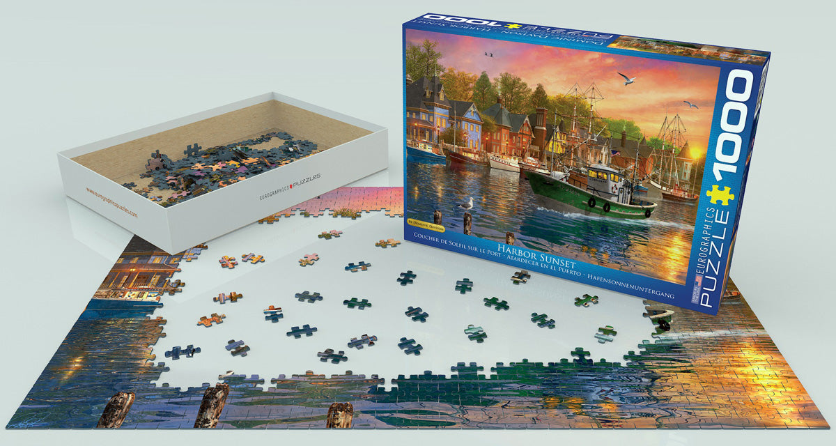 Puzzle: Artist Series - Harbor Sunset by Dominic Davison