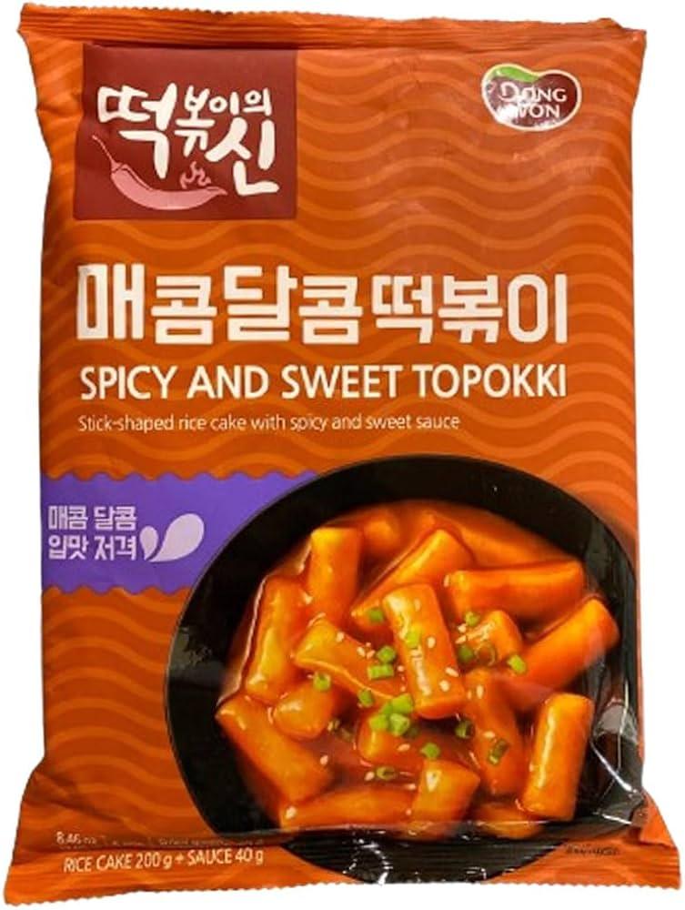 Dongwon Spicy & Sweet Topokki Rice Cake Trays