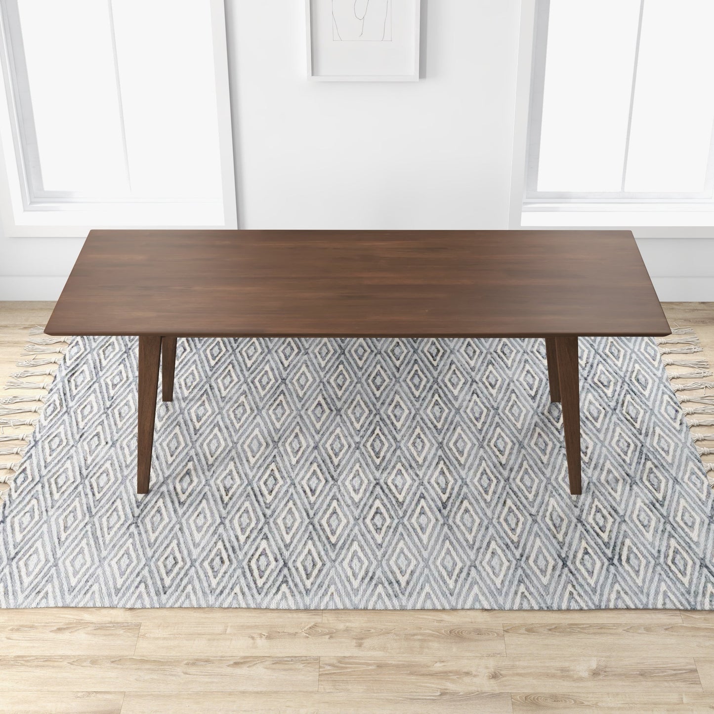 Levi Modern Style Solid Wood Rectangular Dining Kitchen Table 86"