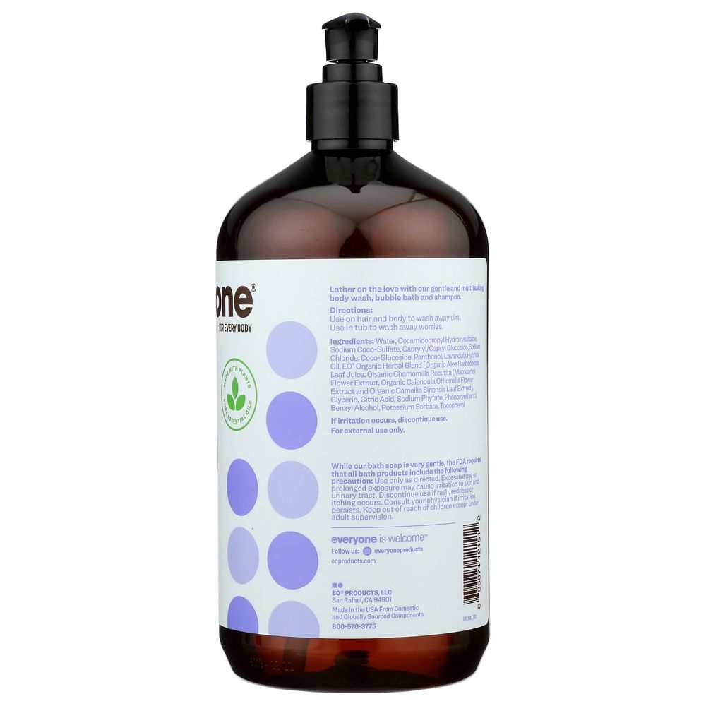 EVERYONE: Everyone 3in1 Lavender+Aloe Soap 32ozMulti-Purpose|Gentle
