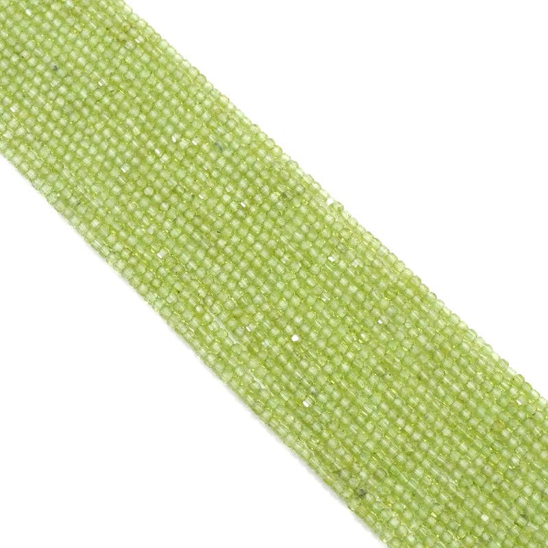 Genuine Peridot Faceted Cube Beads, 2.5mm, Sku#U1531